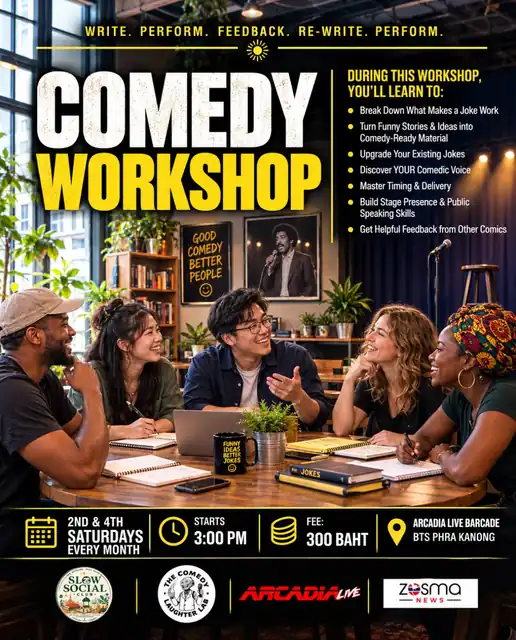 Poster for Comedy Workshop with The Comedy Laughter Lab