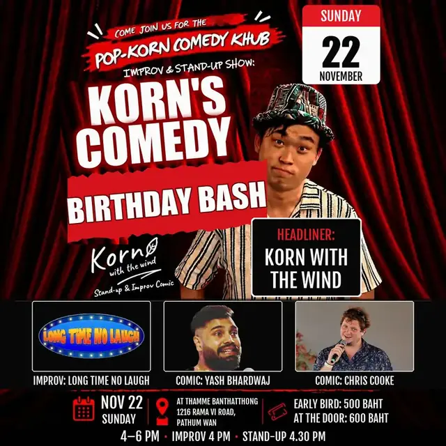 Poster for Korn's Comedy Birthday Bash
