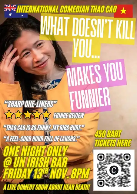 Poster for Thao Cao: What Doesn't Kill You Makes You Funnier