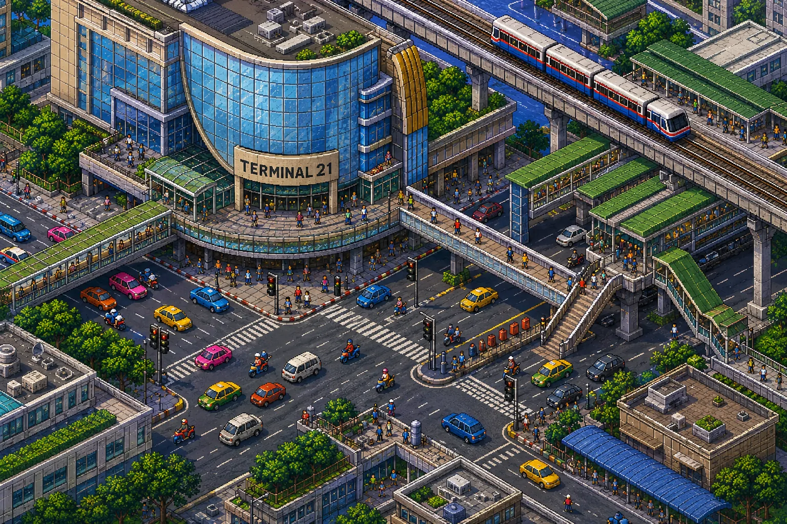 Asok intersection, Terminal 21 and the BTS in Bangkok: City of Legends