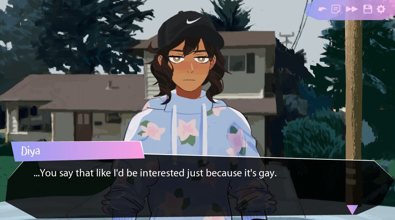 Diya speaking in a scene from Butterfly Soup