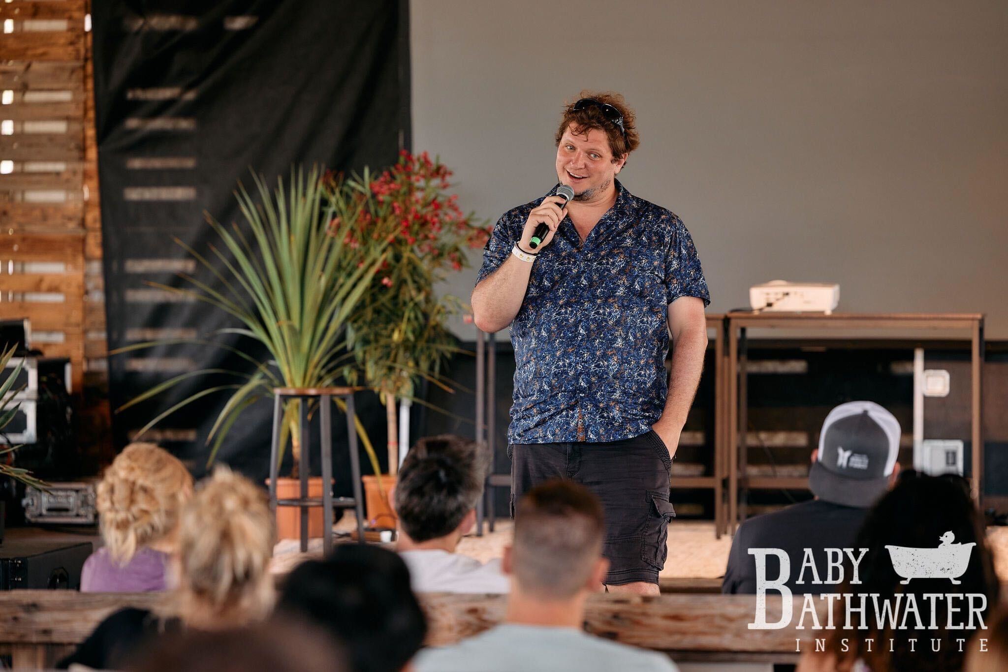 Chris Cooke performing stand-up comedy
