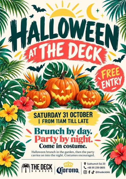 Poster for Halloween at The Deck