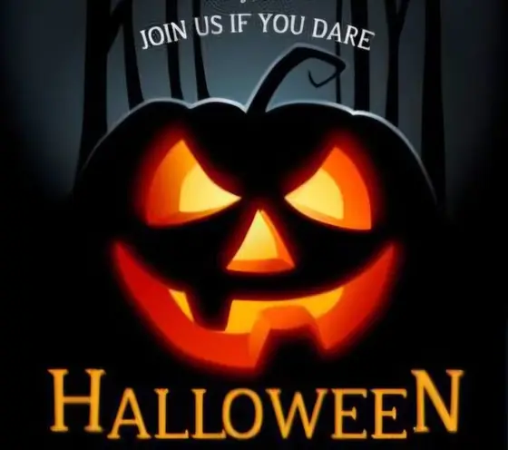 Poster for Slow Social Halloween Party