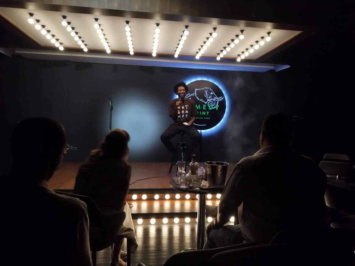 An open-mic performance at The Comedy Joint in Bangkok
