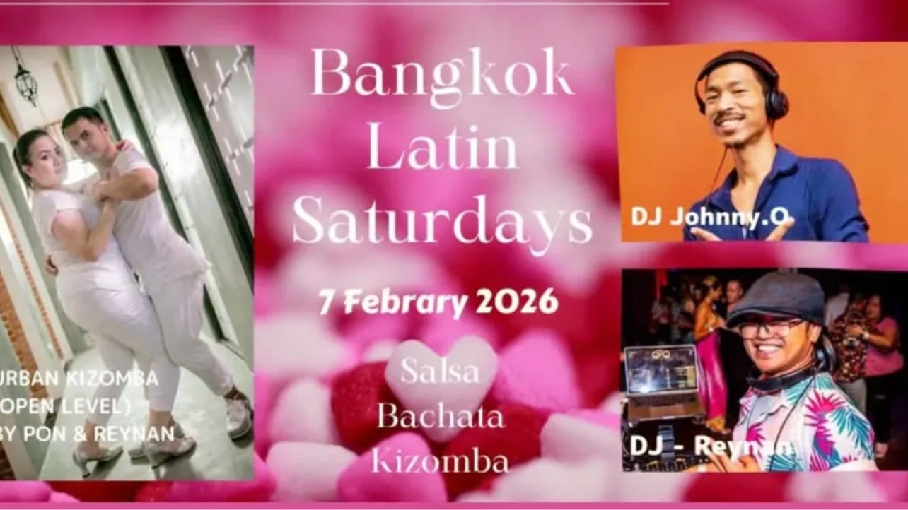Bangkok Latin Saturdays artwork for the first-Saturday party at rumPUREE