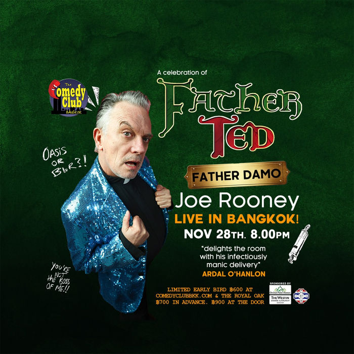 Poster for A Celebration of Father Ted with Joe Rooney — Live in Bangkok, Friday 28 November 2025