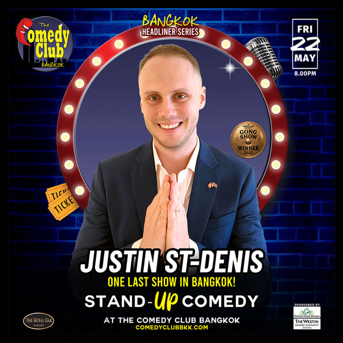 Poster for Stand-Up Comedy — Justin St-Denis, Friday 22 May 2026