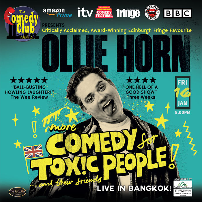 Poster for More: Comedy for Toxic People — Ollie Horn, Friday 16 January 2026
