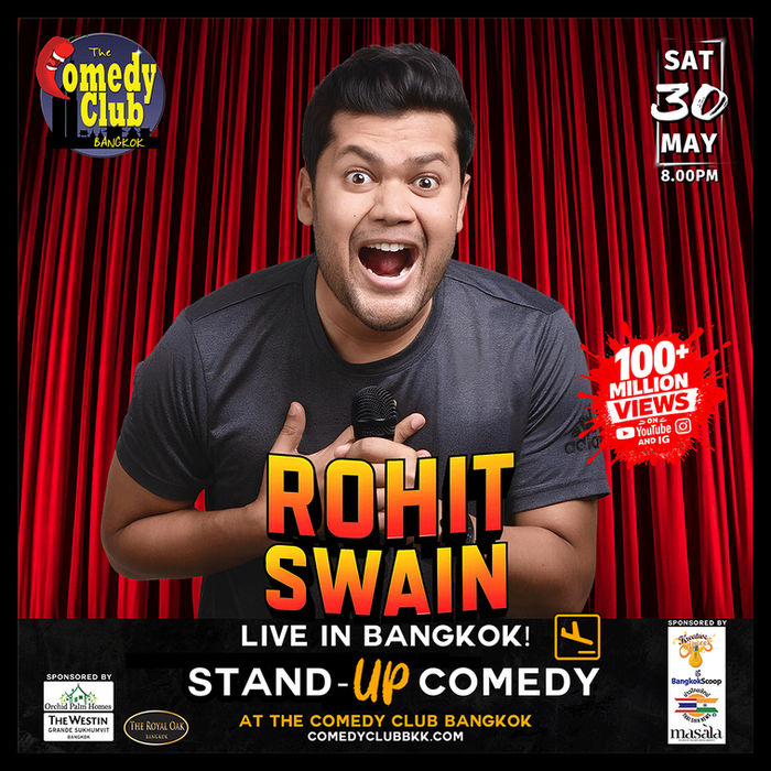 Poster for Stand-Up Comedy — Rohit Swain, Saturday 30 May 2026
