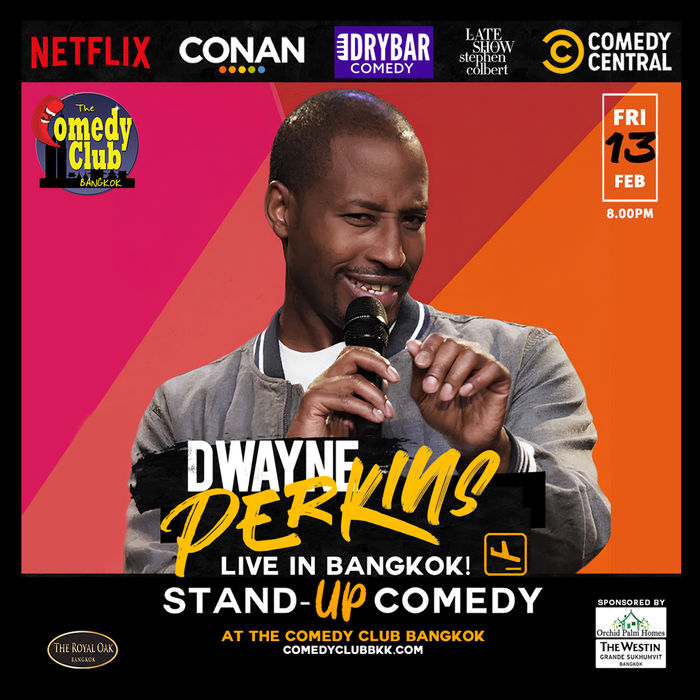 Poster for Stand-Up Comedy — Dwayne Perkins, Friday 13 February 2026