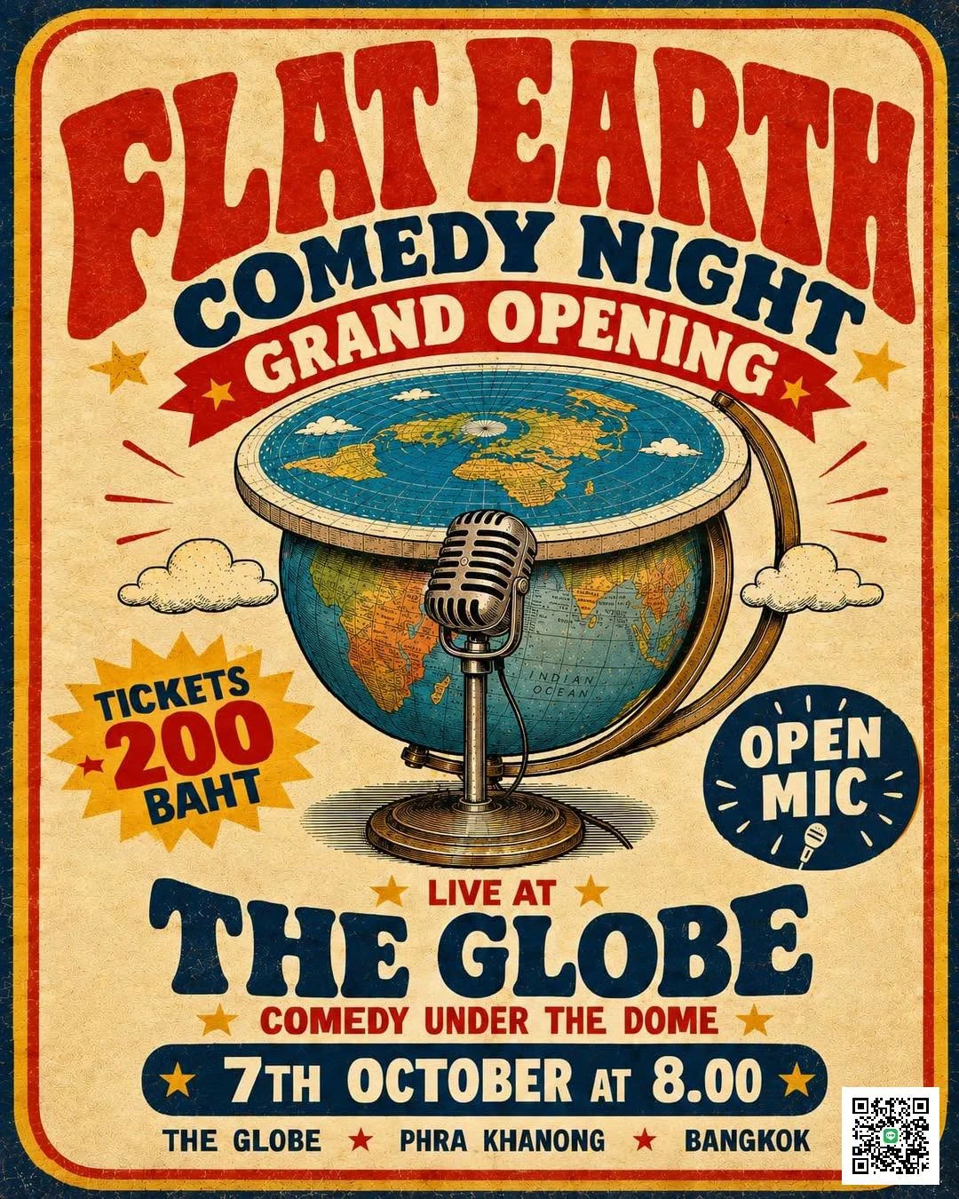 Poster for Flat Earth Comedy Night